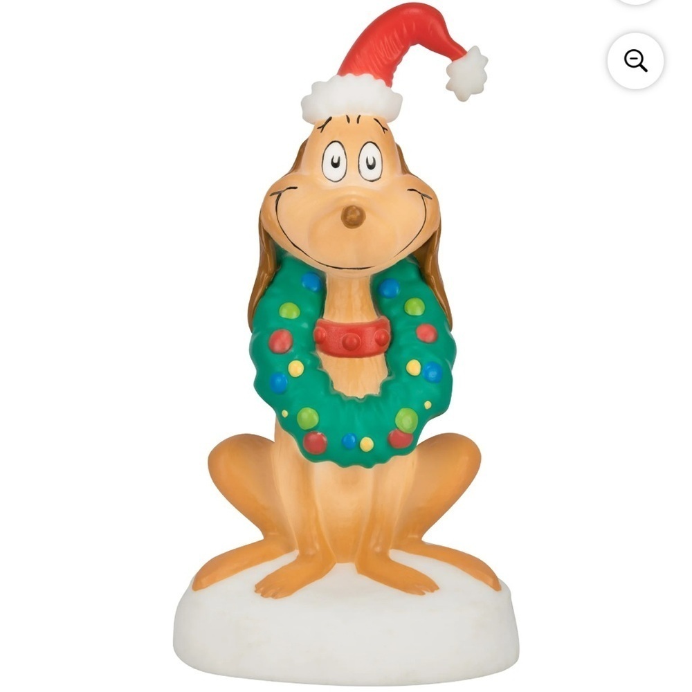Dr. Seuss Grinch Max Blow Mold NEW Christmas Decor Dog Santa Hat